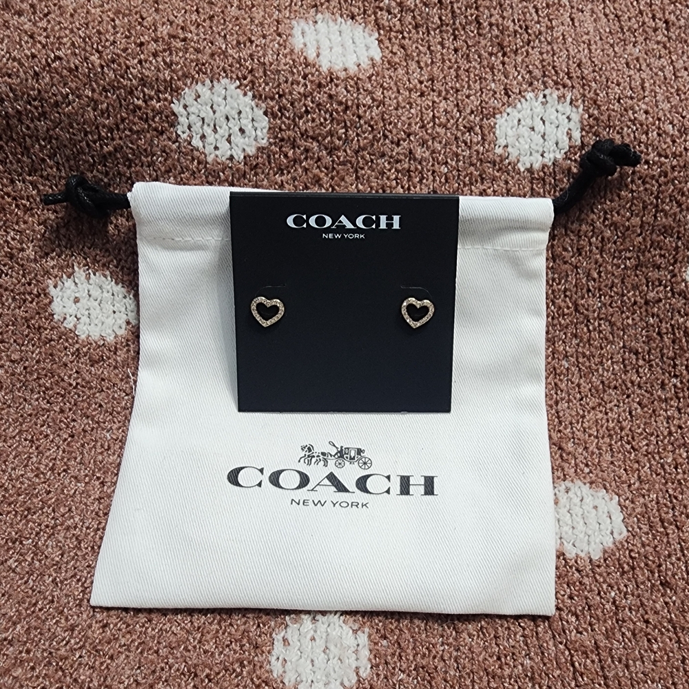 Coach Heart Earrings